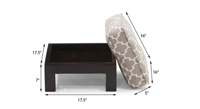 Tribal Coffee Table Set (Ebony & Morocco Lattice Beige)